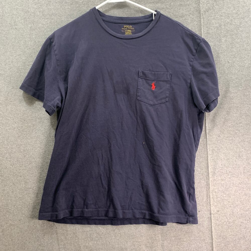 Polo Ralph Lauren Shirt Women Medium Navy Casual T Shirt Ladies